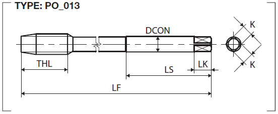 Taraud Longue Série M27 X 300 Mm - 4 Lèvres - HSS ARMOR - Pas Métrique 6H - Occasion